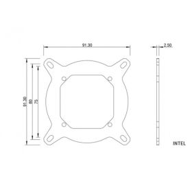 Barrow ENERGY Series (Round) INTEL LGA1700 Support Bracket set - Black